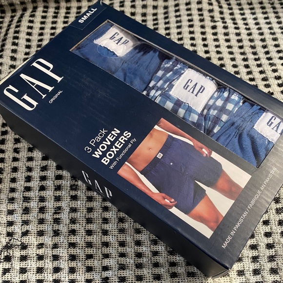 NEW Men’s GAP Boxers Blue Functional Fly Tag Free Waist 30-31 - Picture 8 of 8